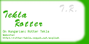 tekla rotter business card